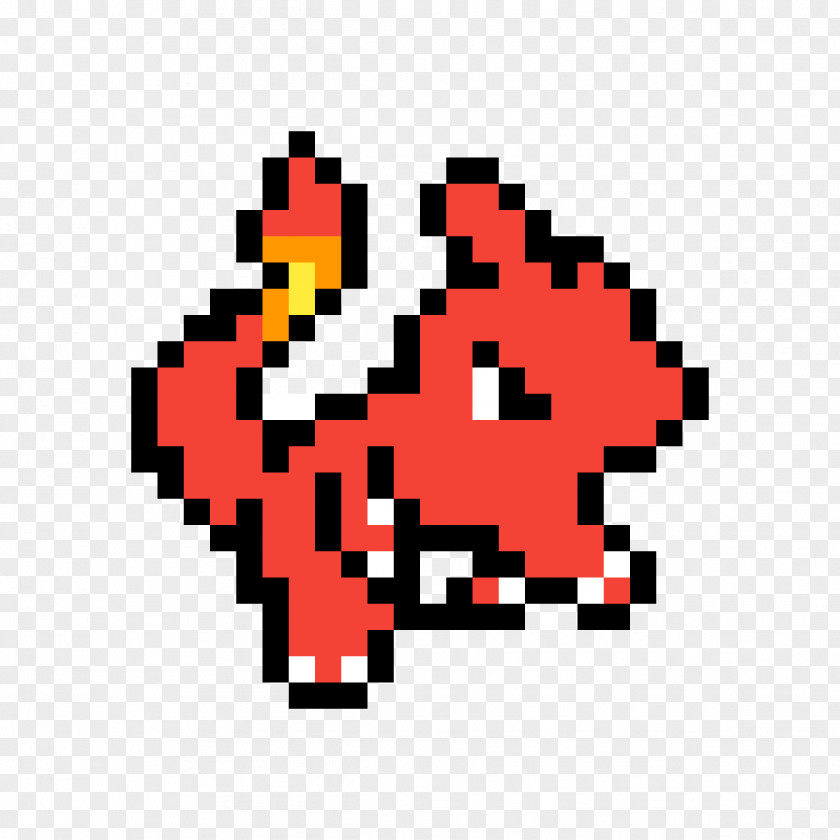 Minecraft Charmeleon Charmander Pokémon Charizard Pixel Art PNG