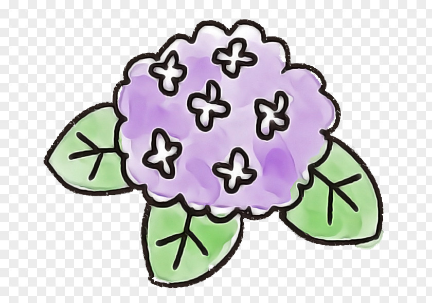 Purple Plant Petal Flower Sticker PNG