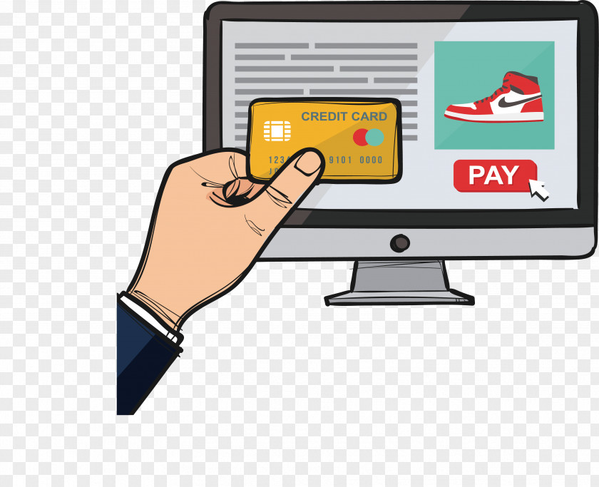 Computer Online Panic Buying And Offline Download Euclidean Vector PNG