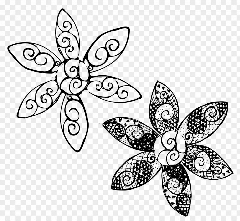 Doodles Doodle Flower Coloring Book Drawing Pattern PNG