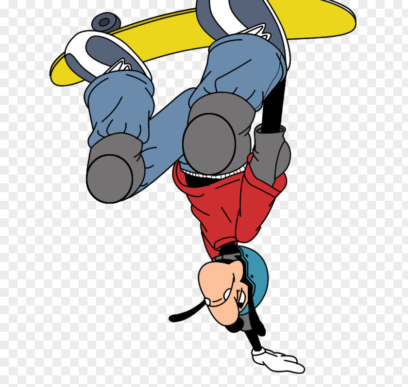 Flat Shading Max Goof Disney's Extremely Goofy Skateboarding Drawing Art PNG