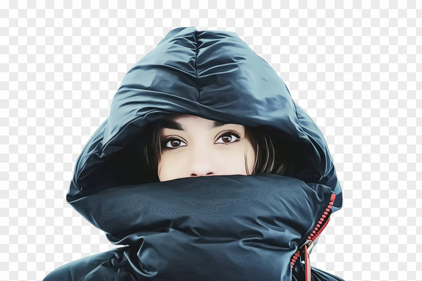 Jacket Neck Winter Girl PNG