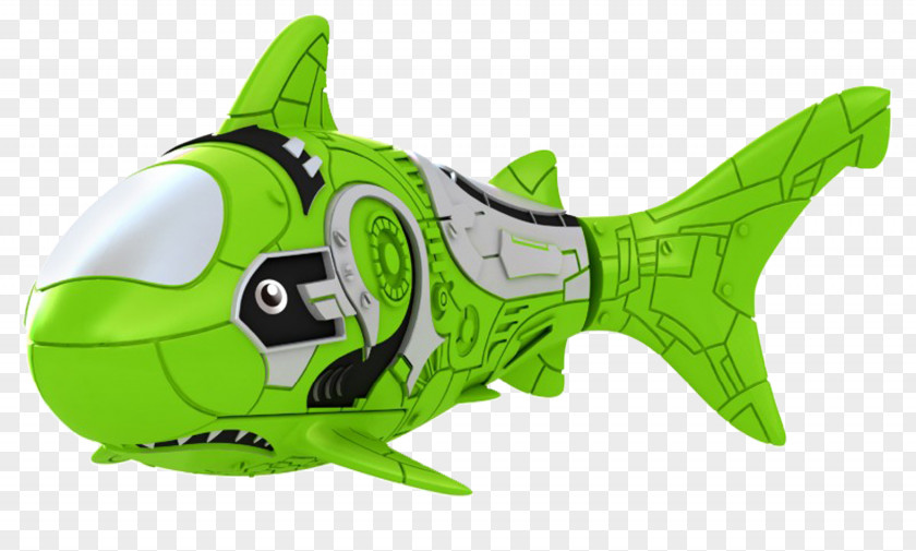 Shark Blue Fish Robot Toy PNG