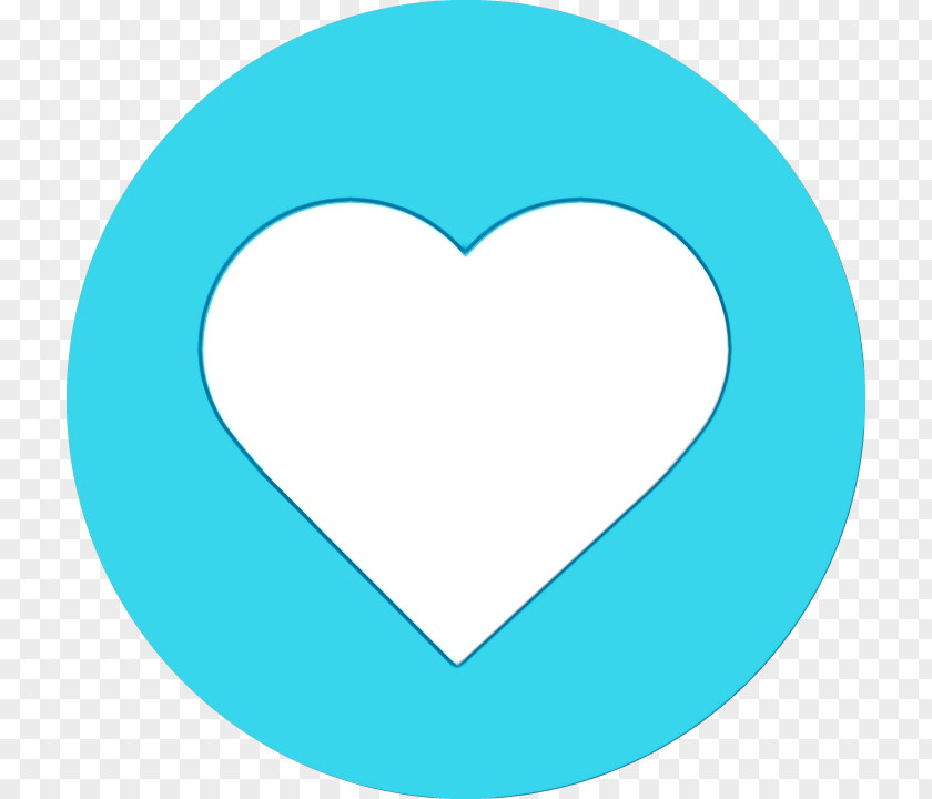 Symbol Teal Modern Heart PNG