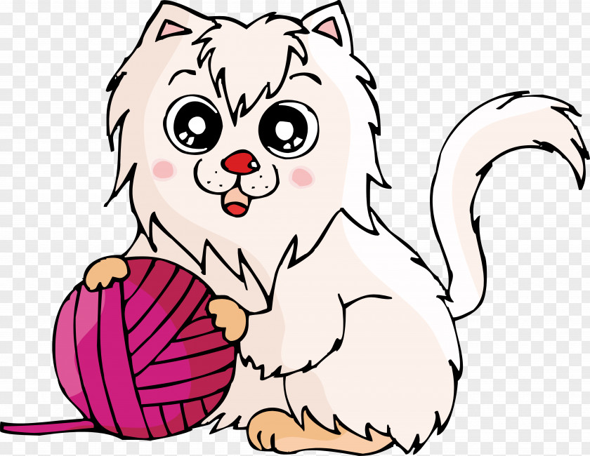 Cat Vector Persian Gomitolo Kitten PNG