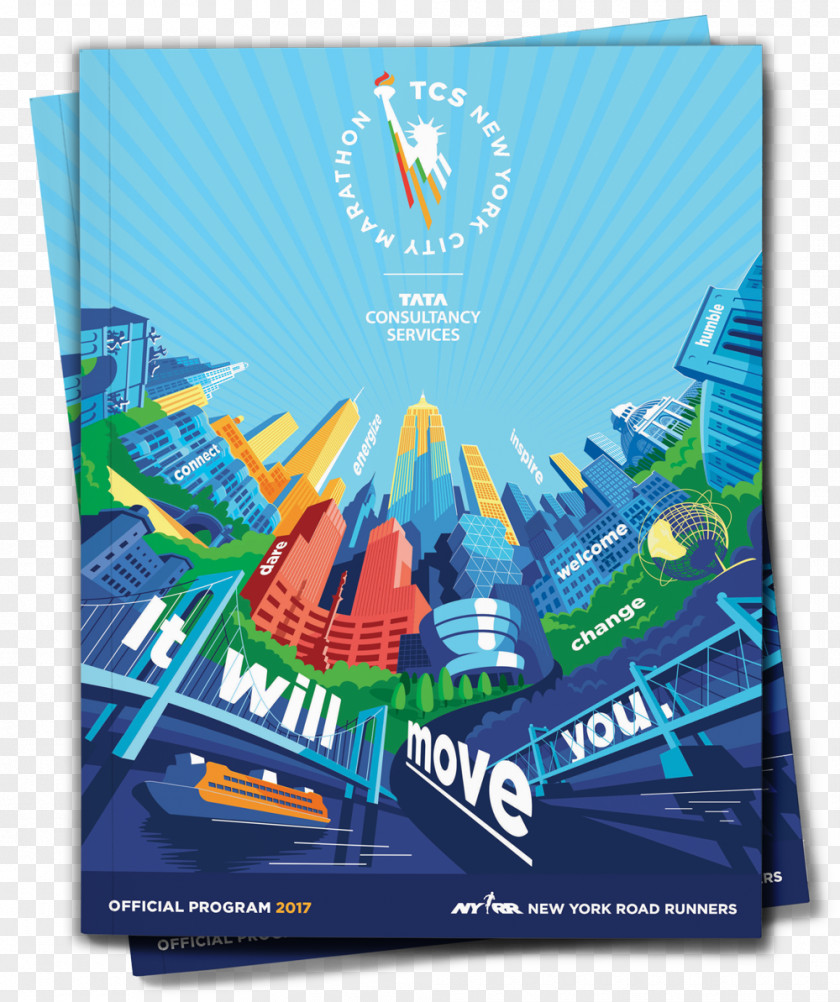 Fred's Team New York City Marathon Poster Cherry Hill PNG