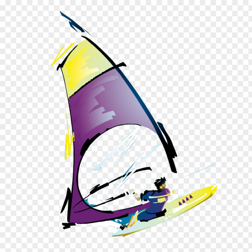 Wave Sailing Windsurfing PNG