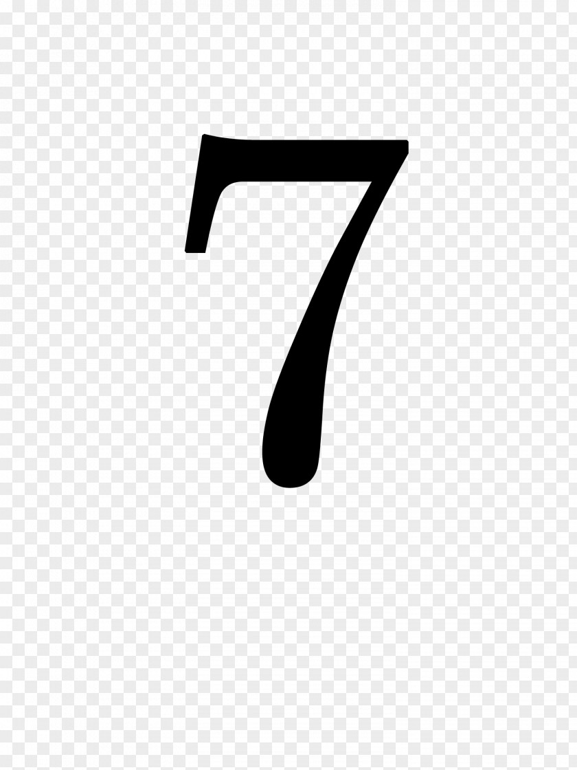Number 7 Brand Black And White Logo PNG