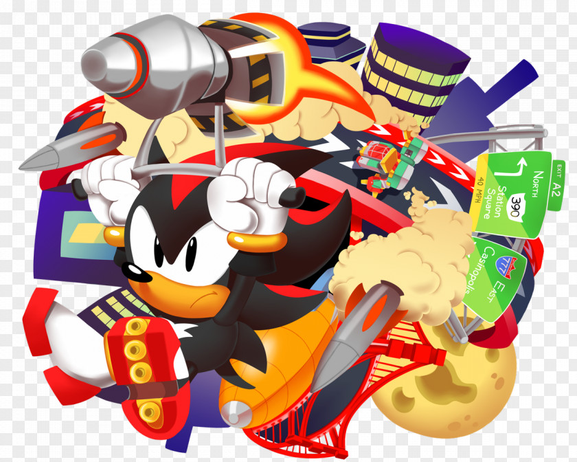 Sonic The Hedgehog Shadow Adventure Art PNG