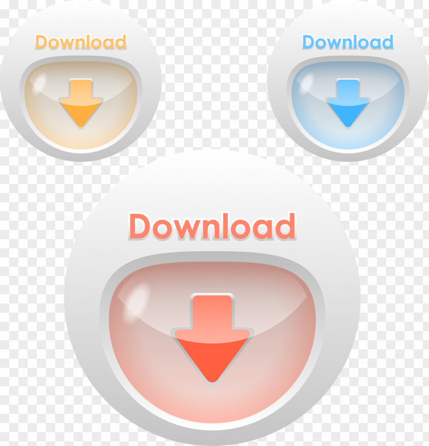 Vector Download Button Icon PNG