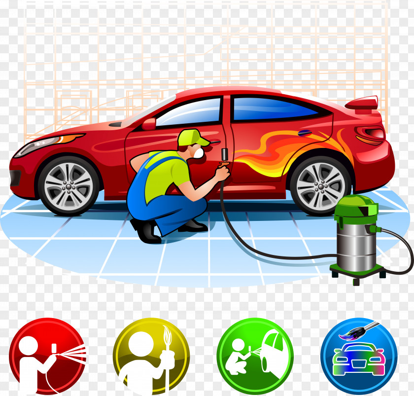 Car Waxing Automotive Paint Automobile Repair Shop PNG