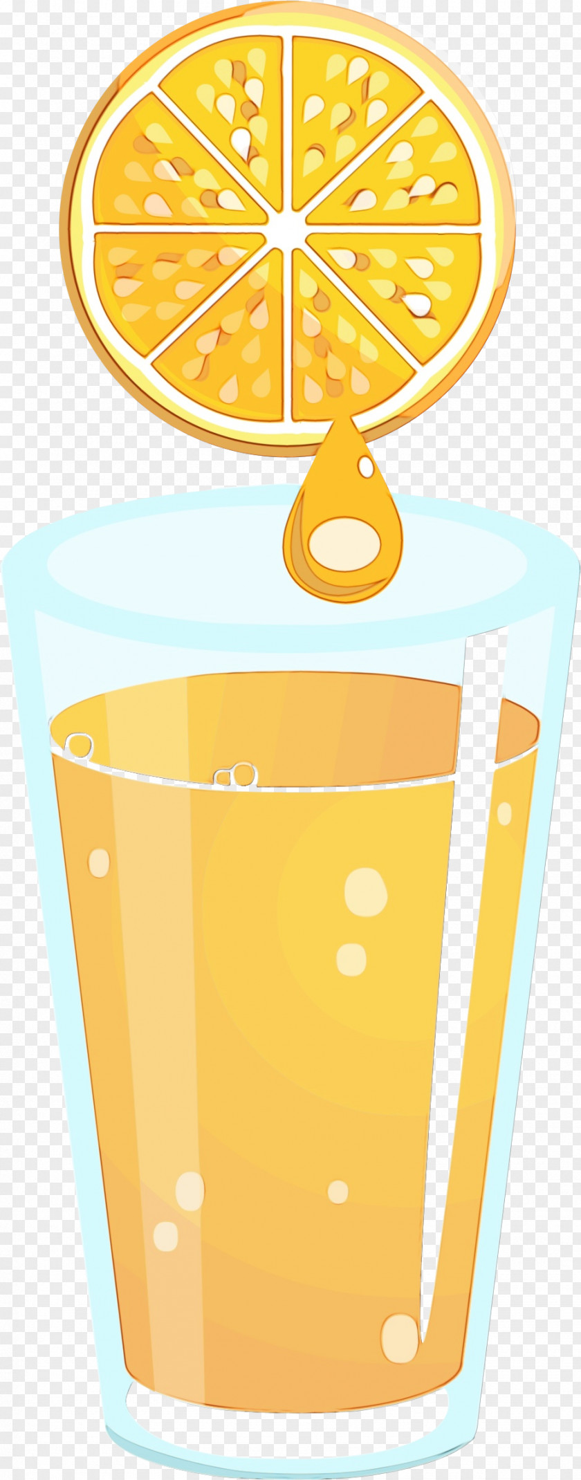 Highball Glass Liquid Watercolor PNG