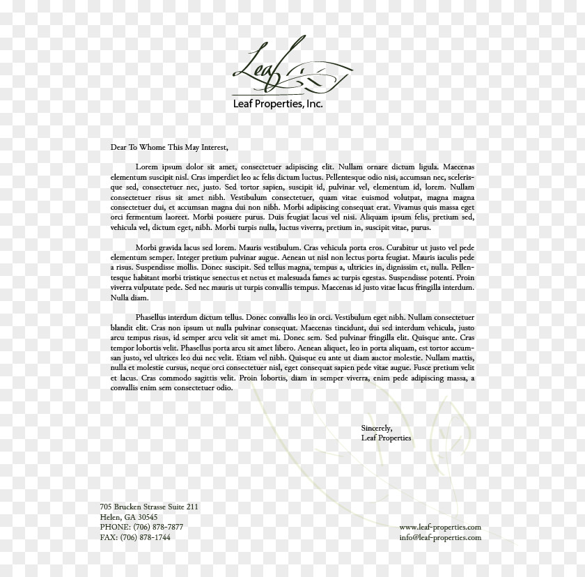 Company Letterhead Document White Line PNG