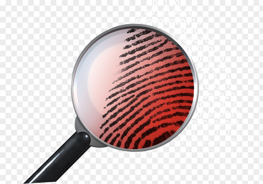 Magnifying Glass Fingerprint Live Scan Clip Art PNG