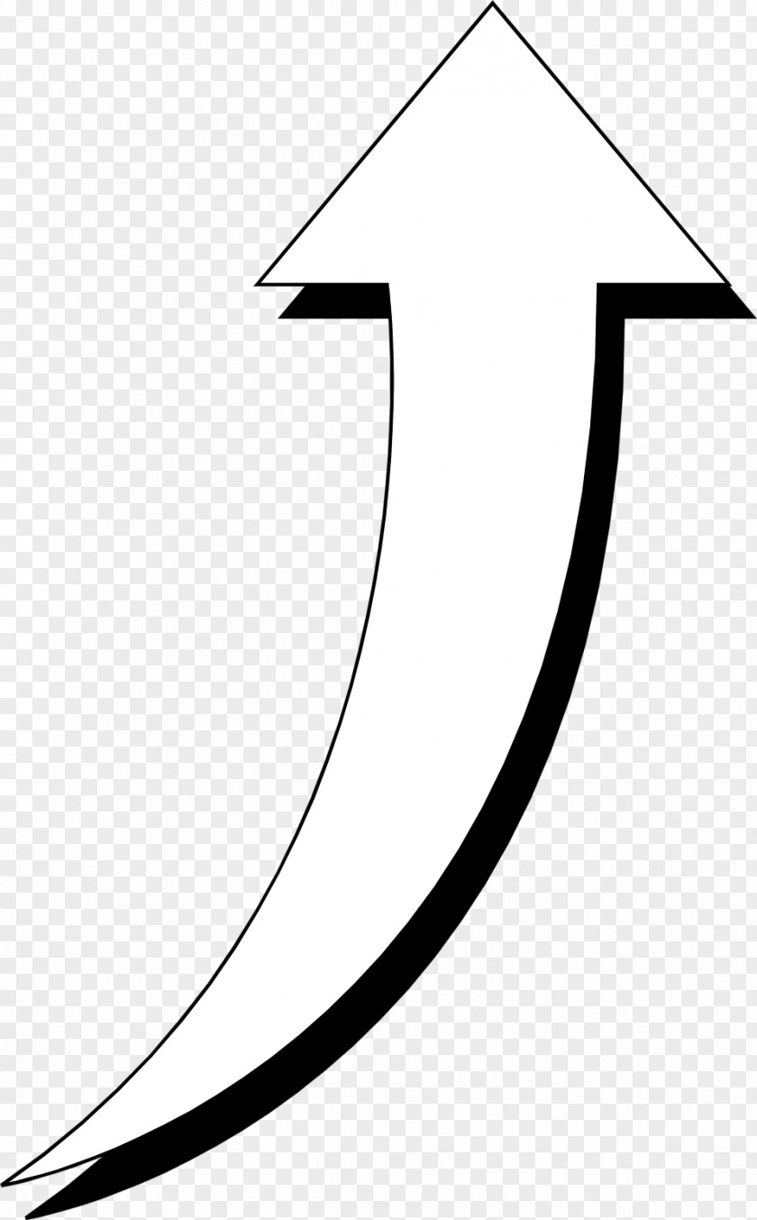Arrow Curved Curve White Clip Art PNG