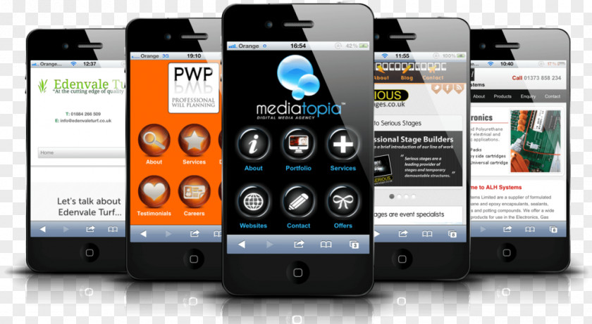 Web Design Website Development Responsive Mobile Phones PNG