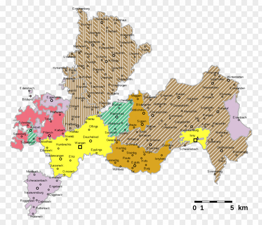 Map Oberamt Wangen Im Allgäu Landkreis Eglofs PNG