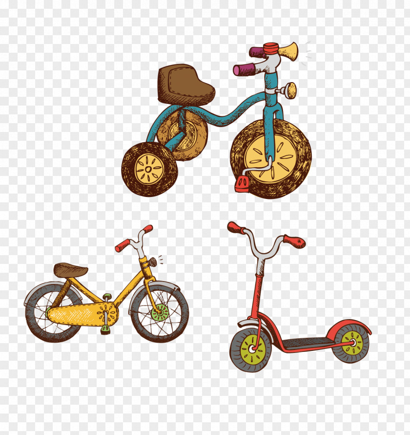 Bike Scooter Vector Material Bicycle PNG