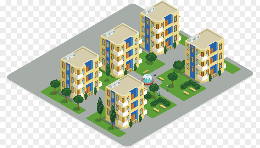 Building High-rise Urban City Animation Animated Cartoon PNG