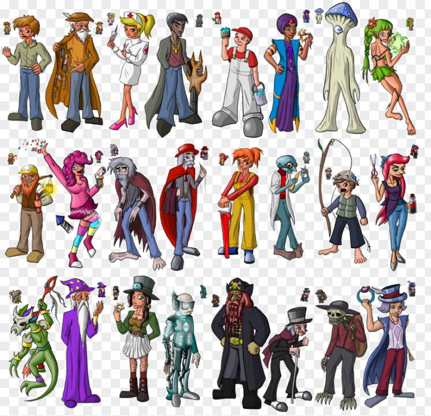 Character Gallery Terraria Fan Art Non-player Drawing PNG