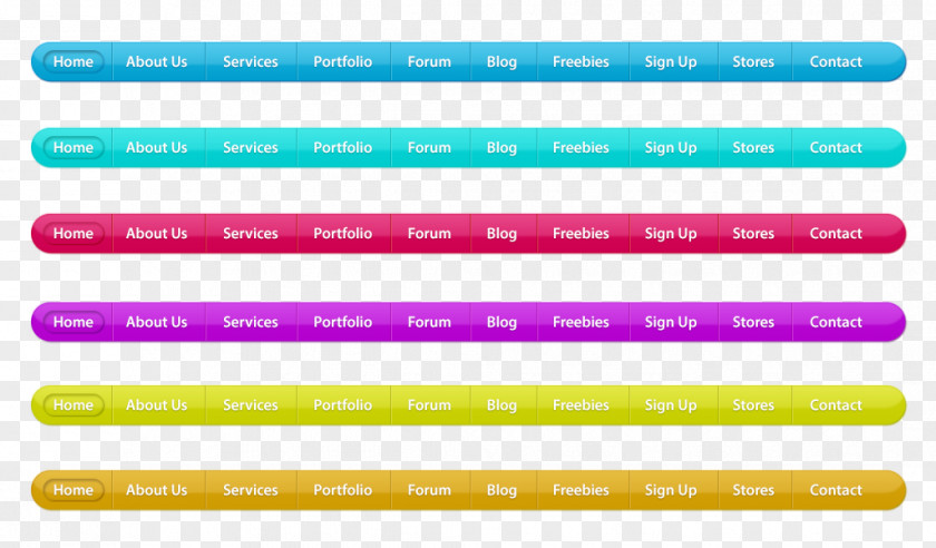 Color UI Navigation Menu Web Page Euclidean Vector Download Website PNG