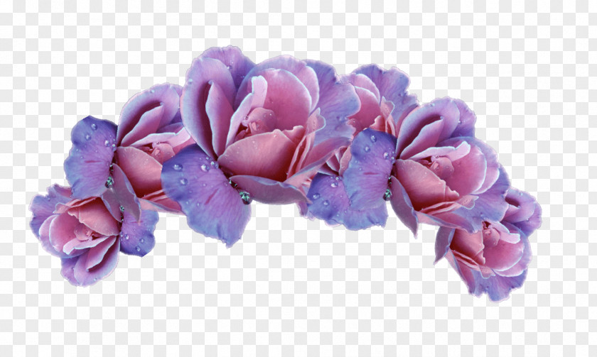 Flower Crown Cut Flowers Purple Wreath PNG