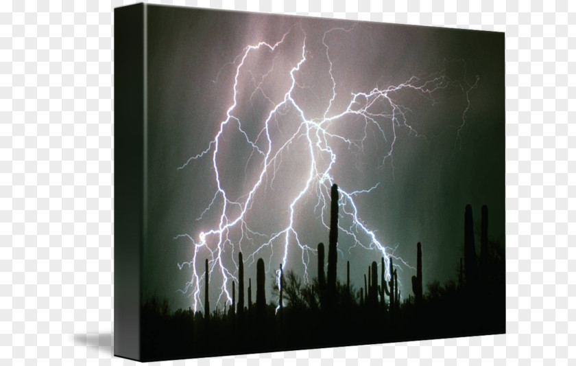 Lightning Thunderstorm Desert PNG