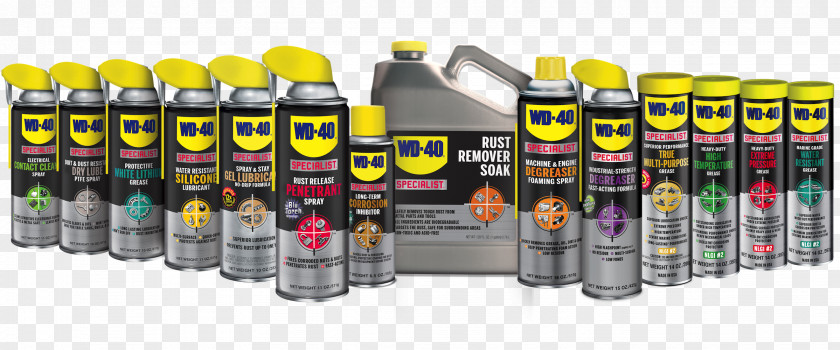 WD-40 Lubricant Aerosol Spray Sealant PNG