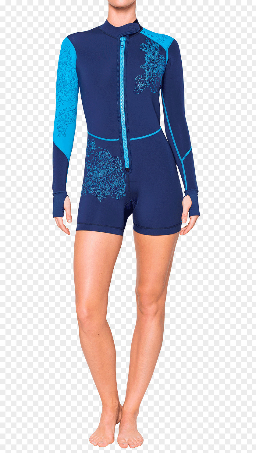 Wetsuit Shoulder Electric Blue PNG