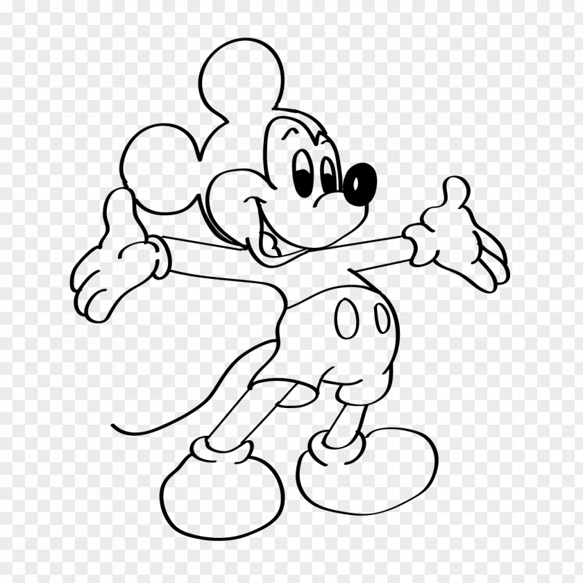 Mickey Mouse Line Art Minnie Drawing Cartoon PNG