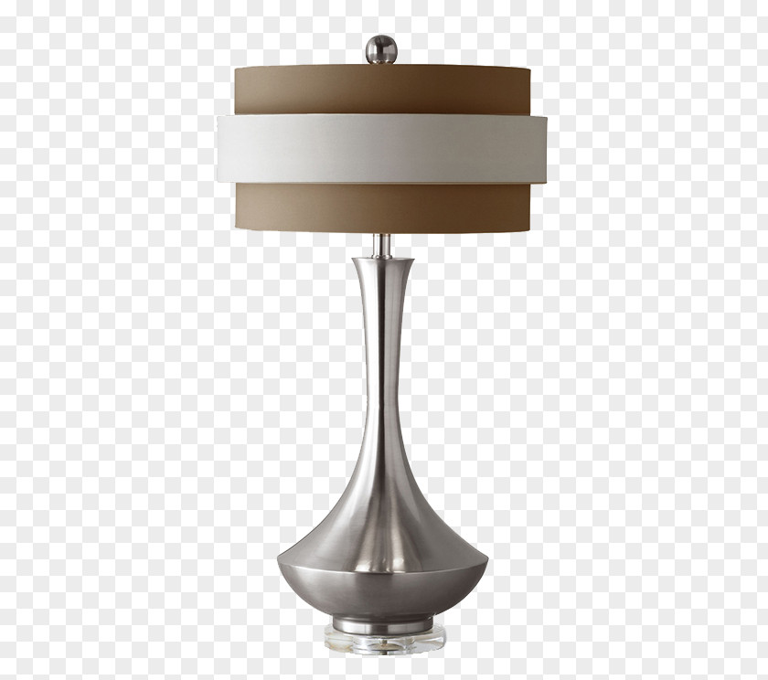 Simple Double Metal Lampshade Bedside Lamp Light Fixture Table Furniture Lighting PNG