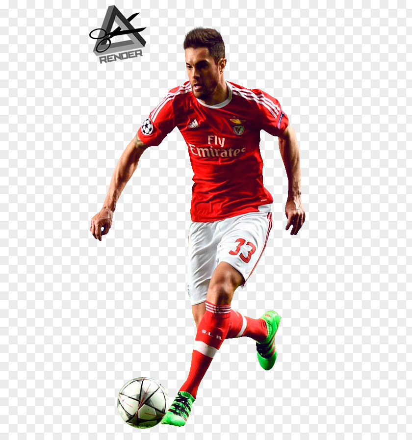 Benfica S.L. Football Player 3D Rendering PNG