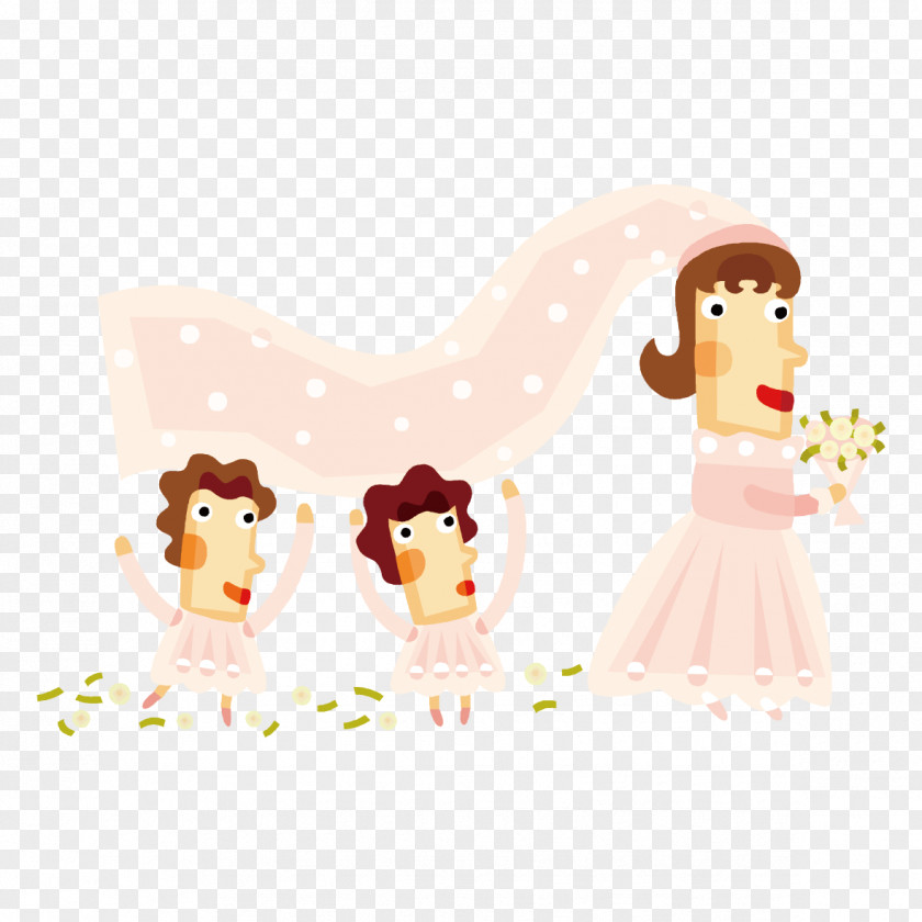 Cartoon Bride Wedding Invitation Bridesmaid Marriage PNG