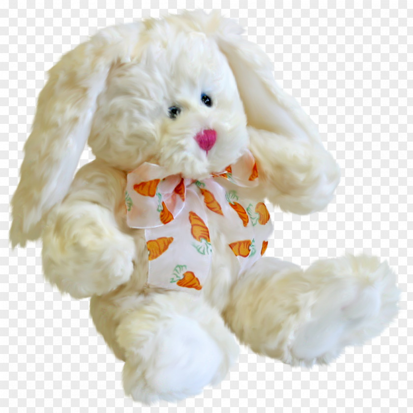 Pretty Little White Bunny Plush Rabbit Stuffed Toy PNG