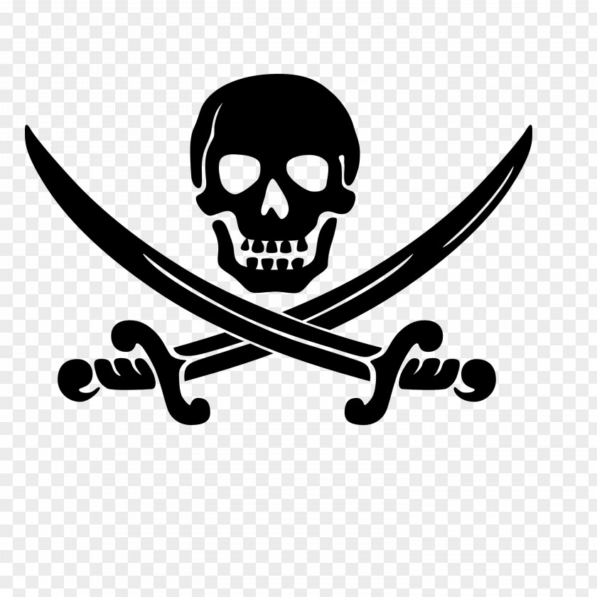 Pirate Flag Sticker Wall Decal Piracy T-shirt PNG