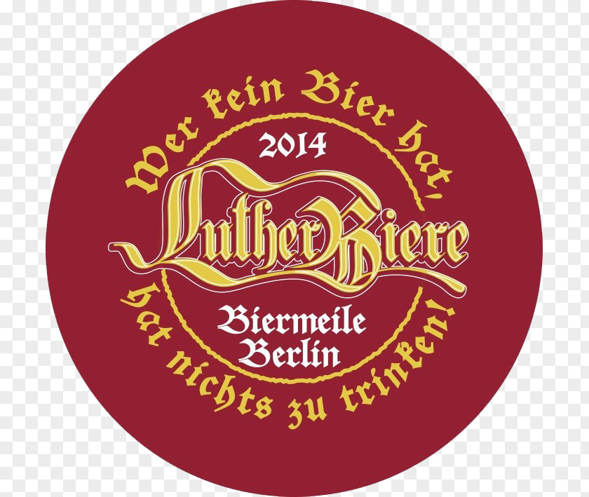 Bier Banner Logo Font Maroon PNG