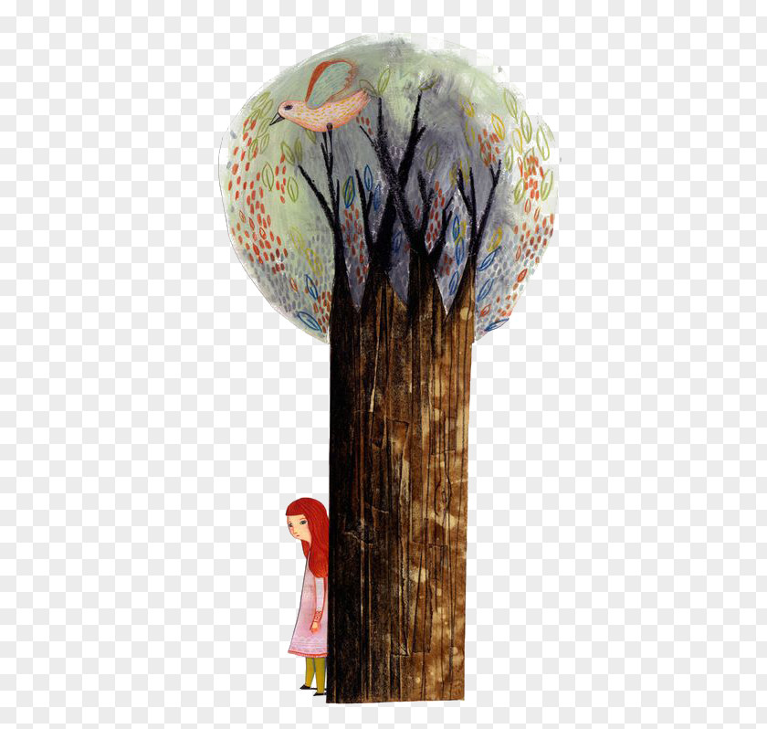 Creative Fairy Tree Watercolor Painting Illustrator Cartoon Illustration PNG