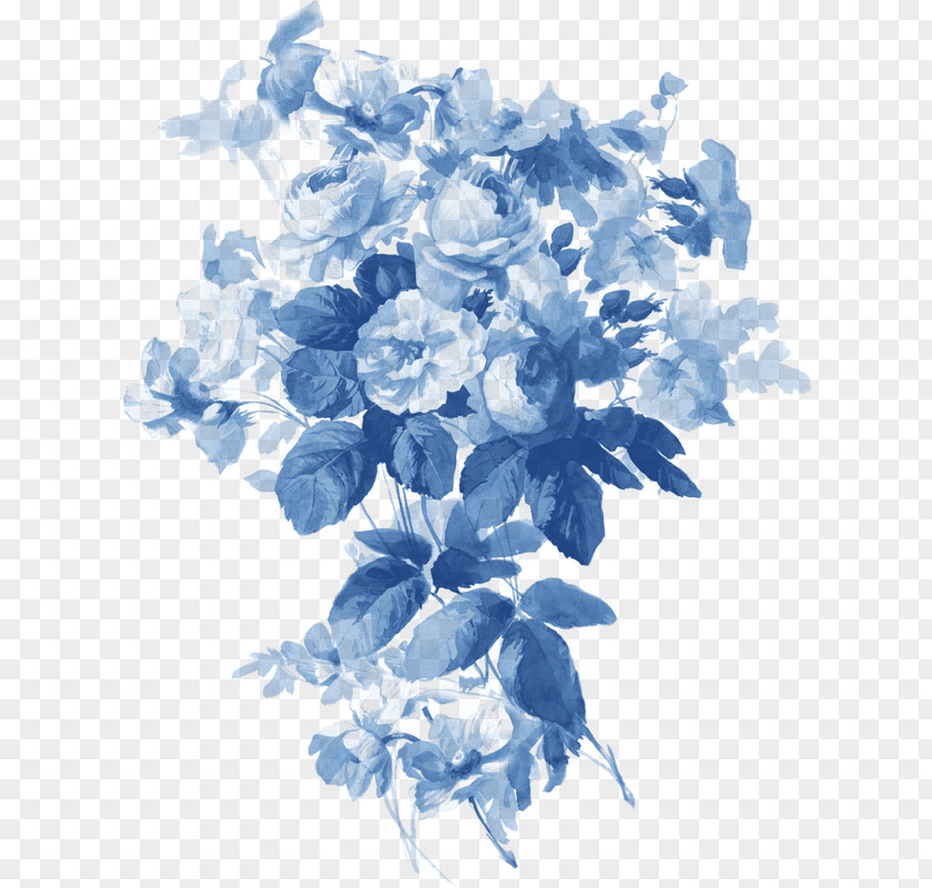 Flower Blue Watercolor Grey Wallpaper China Rose Hue PNG