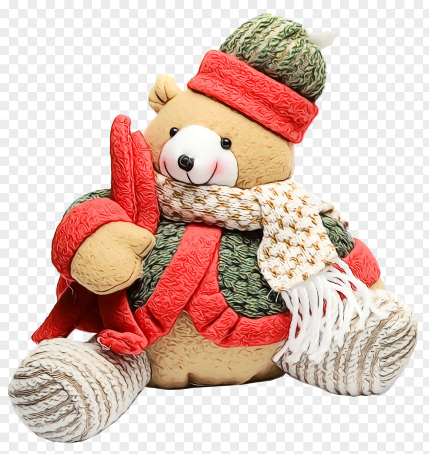 Wool Christmas Ornament Teddy Bear PNG