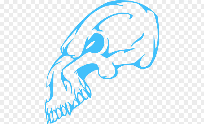 Blue Skull AutoCAD DXF Clip Art PNG