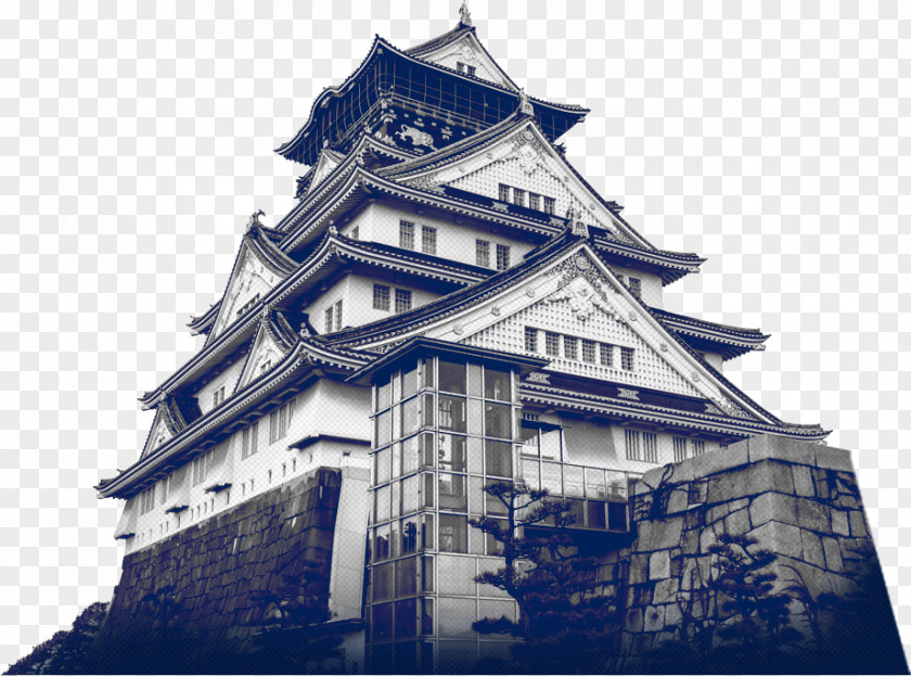 Castle Osaka Gokurakubashi Bridge Nagoya Image PNG