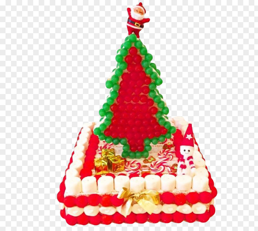 Christmas Tree Ornament Gingerbread House Santa Claus Fruitcake PNG