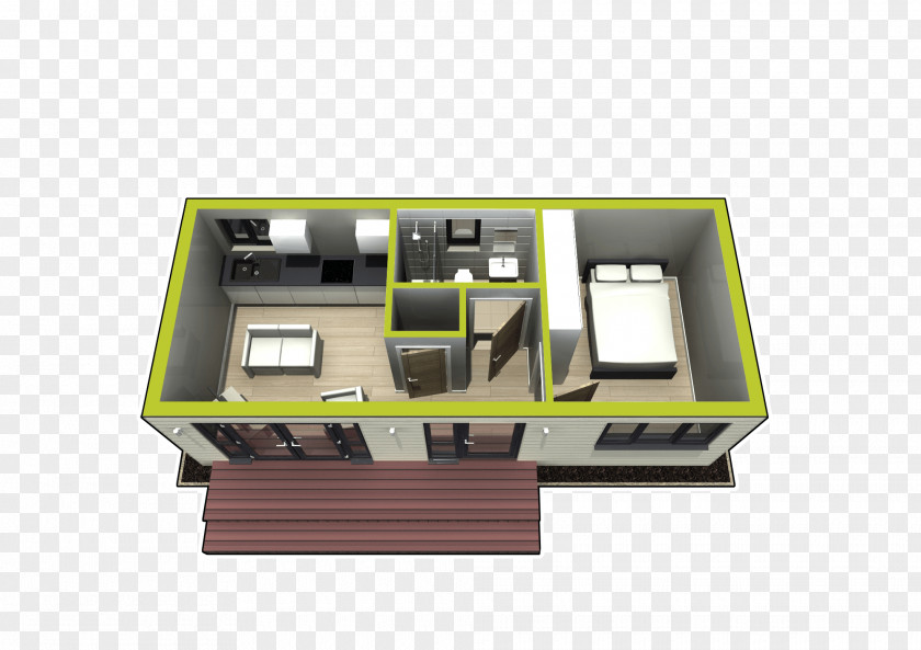 Kitchen Bedroom House Design PNG