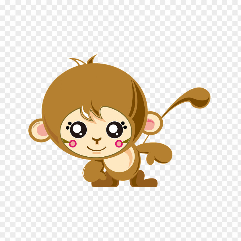 Pen Cartoon Monkey Cuteness Image Vector Graphics PNG
