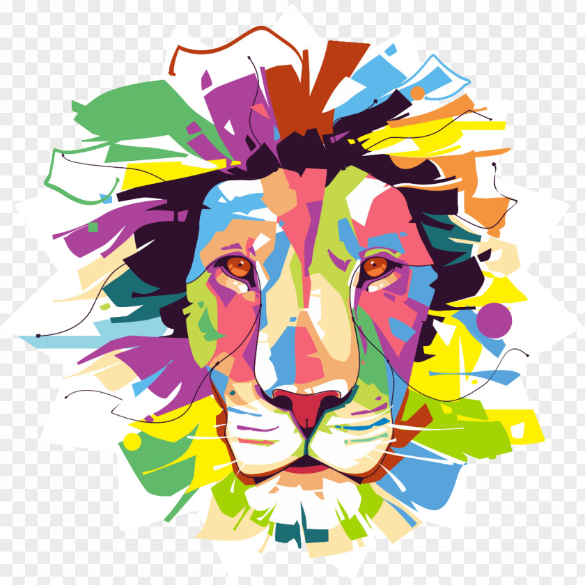 POP ART Lionhead Rabbit T-shirt PNG