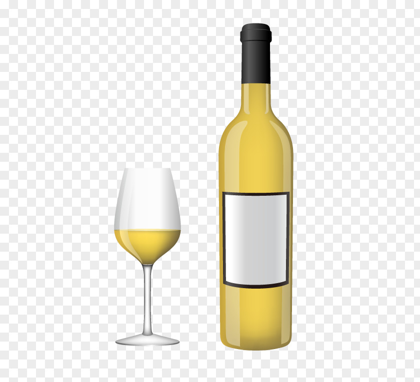 White Wine Bottle And Glasses Vector Material Red Common Grape Vine Burgundy PNG