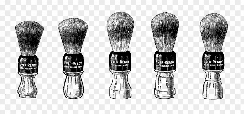 Barber Shave Brush Shaving Soap Straight Razor PNG