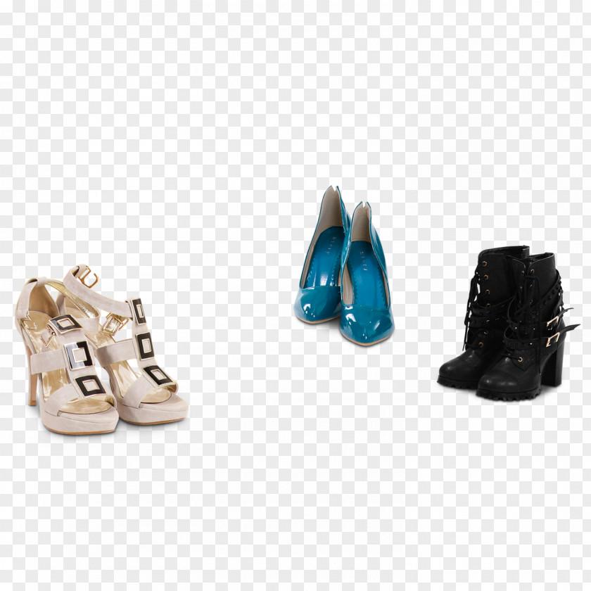 Blue Yellow And Black Fashion Shoes Slipper Sandal Shoe PNG