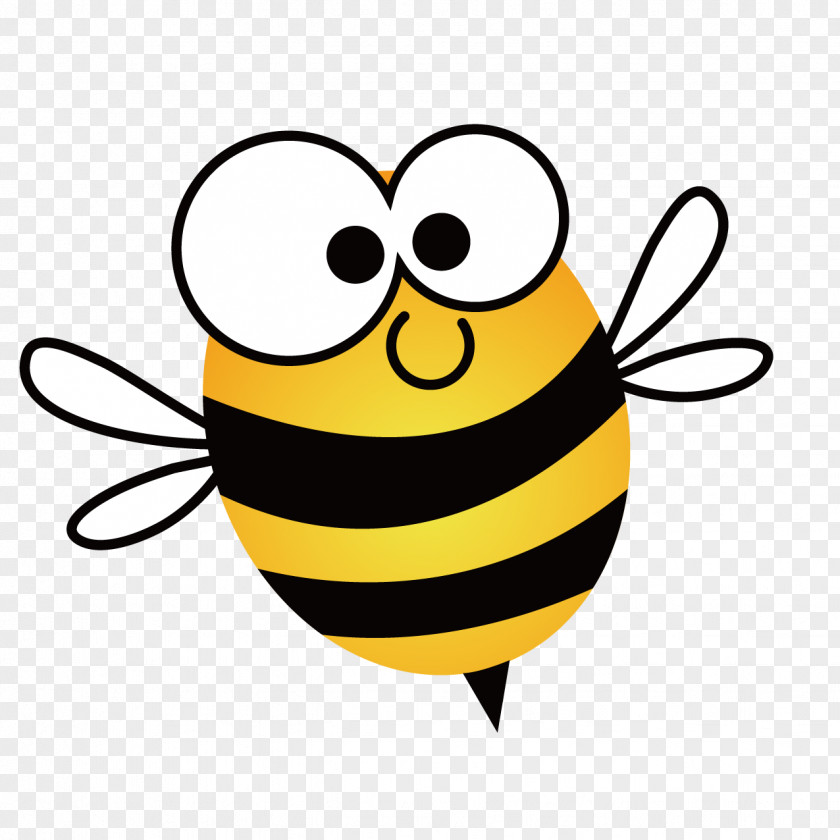 Cute Cartoon Bee European Dark Honey Beehive Clip Art PNG