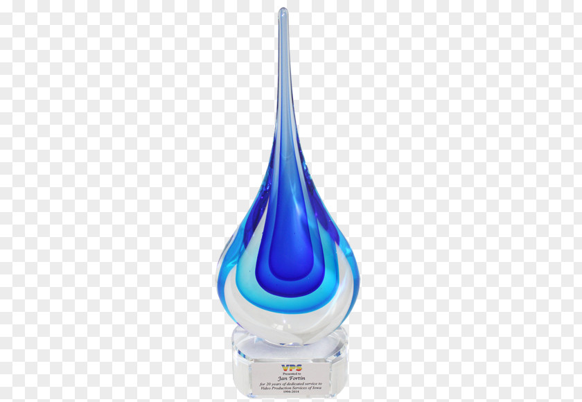 Glass Trophy Cobalt Blue Water Liquid PNG